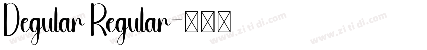 Degular Regular字体转换